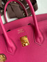 Hermes i6 Rose Extreme Birkin 25 cm Togo Gold Hardware
