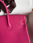 Hermes i6 Rose Extreme Birkin 25 cm Togo Gold Hardware