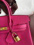 Hermes i6 Rose Extreme Birkin 25 cm Togo Gold Hardware