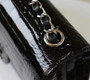 Chanel Black Shinny Alligator Classic Mini Flap Bag with Silver Hardware