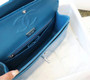  Chanel Izlan Blue Shinny Alligator Classic Mini Flap Bag with Silver Hardware