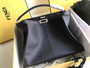 PEEKABOO X-LITE Black leather bag