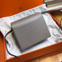 Hermes M8 Gris Asphalt  Evercolor Calfskin Mini Roulis Bag