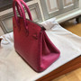 Hermes L3 Rose pourpre  Birkin Bag 25cm KK Ostrich Leather Gold Hardware