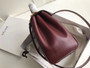 Celine  MEDIUM 16 BAG IN SATINATED CALFSKIN BLACK  LIGHT BURGUNDY