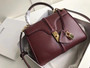 Celine  MEDIUM 16 BAG IN SATINATED CALFSKIN BLACK  LIGHT BURGUNDY