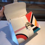 Delvaux Brillant MM Leather Satchel with  geometric pattern