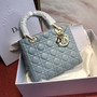 Christian Dior LADY DIOR LAMBSKIN TOTE BAG Light Blue 