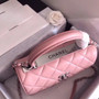 Chanel  Small Trendy CC Top Handle Bag Quilted Lambskin Pink