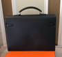 Hermes Kelly Depeche 38 Briefcase in Black with Palladium Hardware  Hermes Kelly Depeche 38 Briefcase in Black with Palladium Hardware
