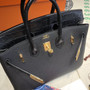 Hermes Birkin 30 Bag Limited Edition Patchwork Black Alligator
