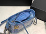 CHANEL'S Iridescent GABRIELLE Small Hobo Bag Blue 