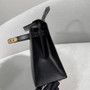 Hermès Black Kelly 28 Box Leather Gold Hardware