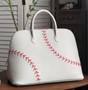 Hermès Bolide 1923 Baseball 45cm Gris Perle Rouge Evercolor Leather 