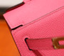 Hermès  8W Rose Azalee Mini Kelly Pochette Epsom leather Gold hardware  Hermès  8W Rose Azalee Mini Kelly Pochette Epsom leather Gold hardware