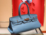 Hermes 75 Bleu Jean Togo Shoulder Birkin JPG 42cm Hermes 75 Bleu Jean Togo Shoulder Birkin JPG 42cm