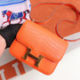Hermes Orange Constance 18 Alligator   Hermes Orange Constance 18 Alligator