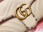 Gucci GG Marmont Beige raffia small shoulder bag  Gucci GG Marmont Beige raffia small shoulder bag
