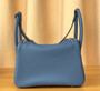 Hermes Lindy 75 Blue Jean  Togo Palladium Hardware