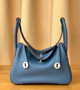 Hermes Lindy 75 Blue Jean  Togo Palladium Hardware