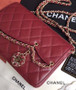 Chanel Wallet On Chain with charm Burgundy 