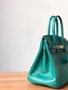 Hermes U4 Vert Verigo Birkin 30cm KK Ostrich Leather Gold Hardware