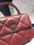 Chanel Small Flap Bag With Top Handle A92236 Dark Pink 