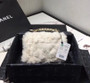 Chanel Small Shearling Lambskin Flap Bag White
