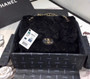  Chanel Shearling Lambskin Flap Bag Black
