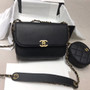 CHANEL Flap Bag & Coin Purse Black 