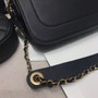 CHANEL Flap Bag & Coin Purse Black 