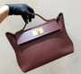 Hermes Kelly 24/24 Bordeaux Swift & Togo Leather with Gold Hardware