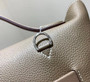 Hermes Kelly 24/24 Etoupe Swift & Togo Leather with Palladium Hardware