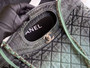 CHANEL 31 Large Denim Shopping Bag Green