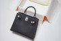 HERMES LIMITED EDITION KELLY 28 MISS YOU SELLIER UN POINT SUR DEUX NOIR BLACK MONSIEUR PALLADIUM HARDWARE