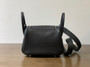 Hermes Mini Lindy 20cm Bag Black Epsom Leather Palladium  Hardware