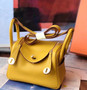Hermes Mini Lindy 20cm Bag Soleil  Epsom Leather Gold  Hardware