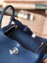 Hermes Mini Lindy 20cm Bag Navy  Epsom Leather Palladium Hardware