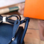 Hermes Mini Lindy 20cm Bag Navy  Epsom Leather Palladium Hardware