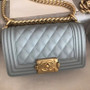 Chanel Small BOY CHANEL Handbag Light Blue