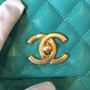Chanel Small Coco Handle Bag in Calfskin Handle Green