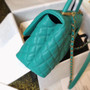 Chanel Small Coco Handle Bag in Calfskin Handle Green