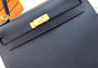 Hermes 2Z Blue Nuit Kelly 25 cm Epsom Gold Hardware