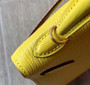 Hermès 9O Jaune De Naples   Mini Kelly II Chevre  Mysore Leather Gold hardware