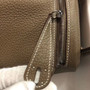 Hermes Mini Lindy 20cm Bag Etoupe Taurillon Clemence Leather Palladium  Hardware