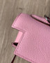 Hermes Mauve Sylvestre Kelly 25 cm Epsom Palladium Hardware