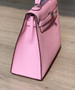Hermes Mauve Sylvestre Kelly 25 cm Epsom Palladium Hardware