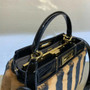 Fendi PEEKABOO ICONIC MEDIUM Multicolour sheepskin and vinyl bag 