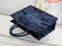 Christian Dior Blue  DIOR BOOK TOTE CAMOUFLAGE EMBROIDERED CANVAS BAG 