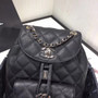 Chanel DUMA LEATHER BACKPACK BLACK 